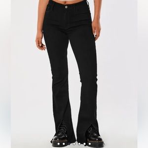 Hollister black split hem jeans